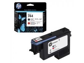 HP 744 Matte Black & Red Printhead