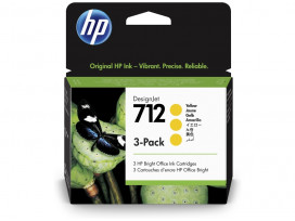 HP 712 Yellow Ink Cartridge 3-Pack