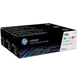 HP 128A CYM Tri-Pack LaserJet Toner Cartridge