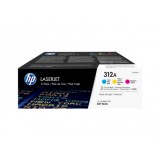 HP 312A 3-pack CYM Original LaserJet Toner Cartridges (CF440AM)