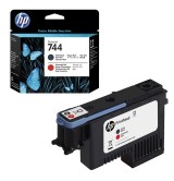 HP 744 Matte Black & Red Printhead