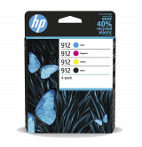 HP 912XL High Yield C/M/Y/K Original Ink Cartridge 4-Pack