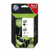 HP 62 2-pack Black/Tri-color Original Ink Cartridges