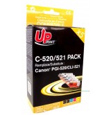 Мастилница UPRINT комплект CANON PGI-520 + CLI-521BK/C/M/Y XL